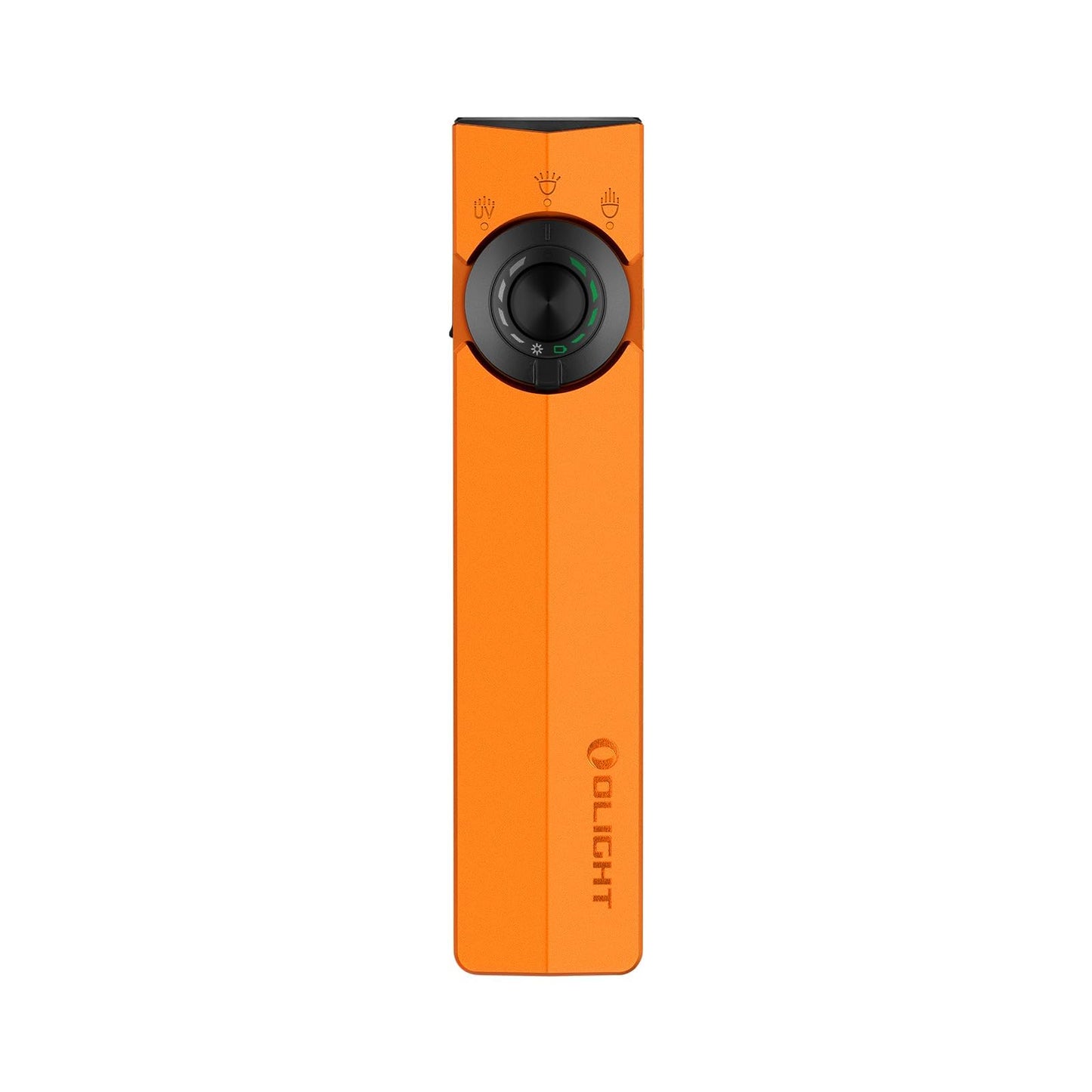 OLIGHT ArkPro EDC Flat Flashlight Rechargeable with Green Beam, UV and White LED,1500 Lumens USB-C Pocket Camping Flashlight, Spotlight Floodlight for Outdoor Emergency Working (Orange CW)