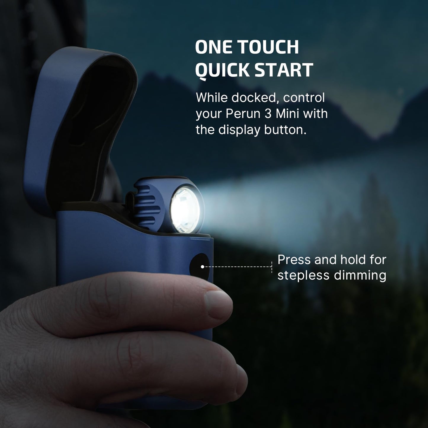 OLIGHT Perun 3 Mini Premium Headlamp 1250 Lumens Flashlight with Type-C Charging Box Bundle with Oclip Pro EDC Flashlight Clip-on Light