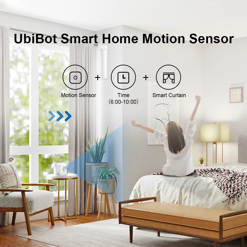 UBIBOT Motion Sensor MS1P Wireless Motion Sensor with Free App & Email Alerts, WiFi and Ethernet Connection and POE Power Supply. Supports IFTTT, Alexa (2.4GHz WiFi only)