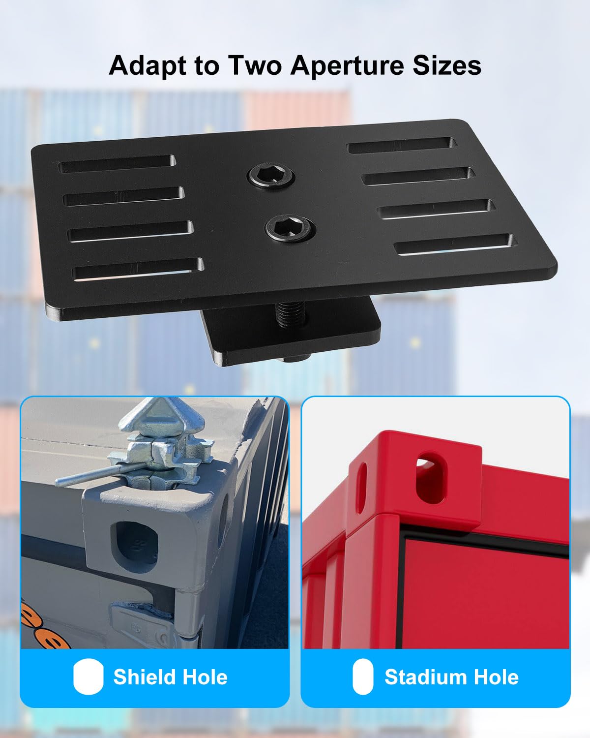 Outdoor Camera Mounting Platform for Shipping Containers – Heavy Duty Steel Bracket, No-Drill Installation, Adjustable Rail System – Adjustable Rails for Cameras/Lights/Ladders (2-Pack)