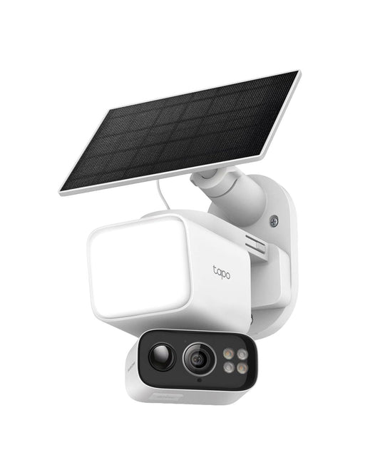Tapo 2K Outdoor Pan/Tilt Wireless Floodlight Security Camera - Battery Power with Solar, 360º AI Motion Tracking, Person/Vehicle Detection, Subscription-Free Local Storage or Optional Cloud, C615F KIT