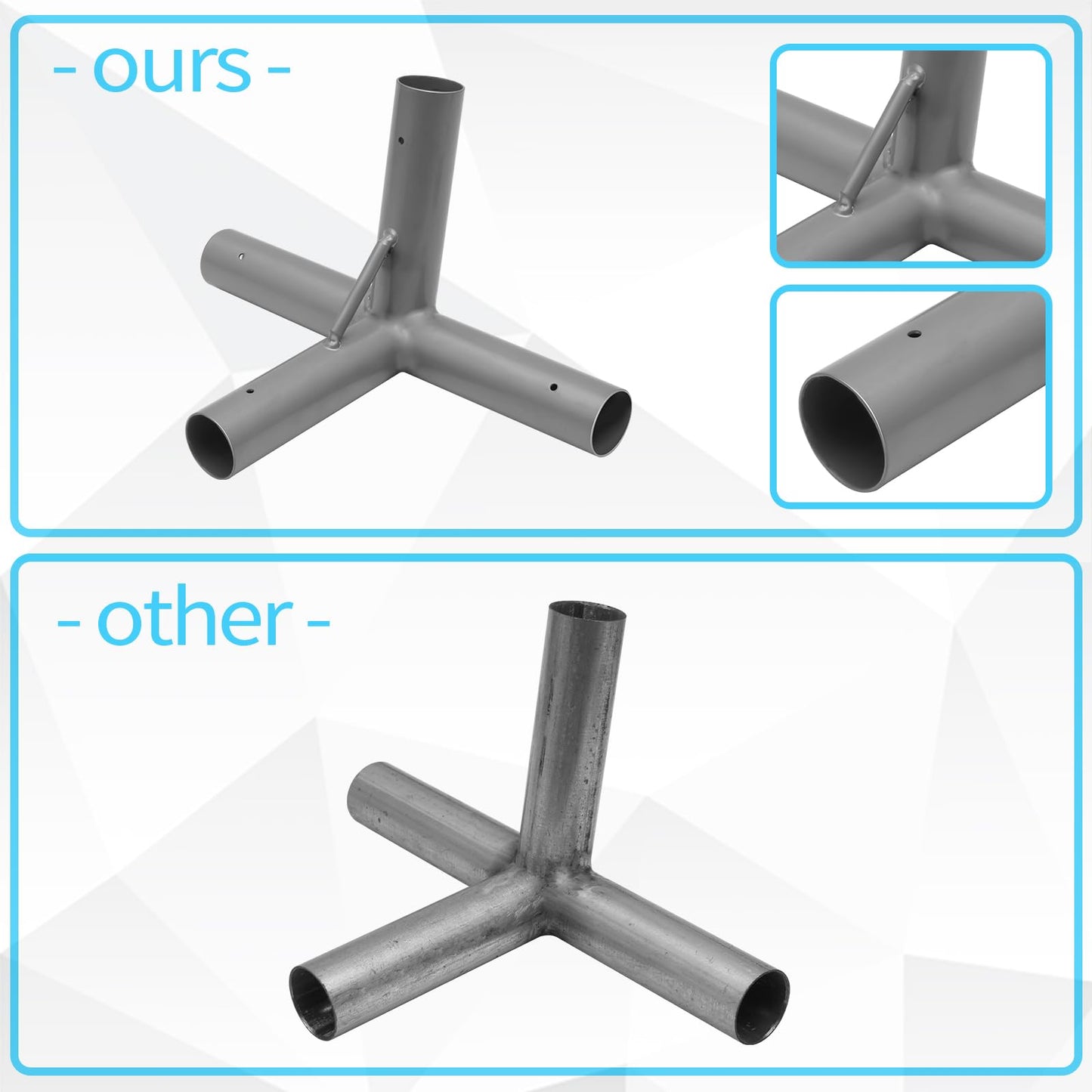 ICITYWALL 8 Leg Carport Kits，Low Peak Canopy Fitting Kit with 1-3/8" ID, Galvanized Steel Carport Connectors, shed Frame kit DIY Project