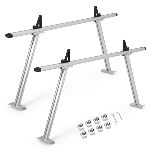 Garvee Pickup Truck Ladder Rack | 46" - 71" Adjustable Width | 800 LB. Load Capacity | Non-Drilling Steel Truck Rack | Heavy Duty Truck Bed Ladder Rack for Kayak, Surfboard, Lumber (2 Pack)