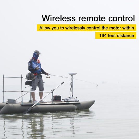 AQUOS Haswing CaymanB Bow Mount Electric Trolling Motor with Wireless Remote- 55 Lb. Thrust, 48in. Shaft, Saltwater & Freshwater
