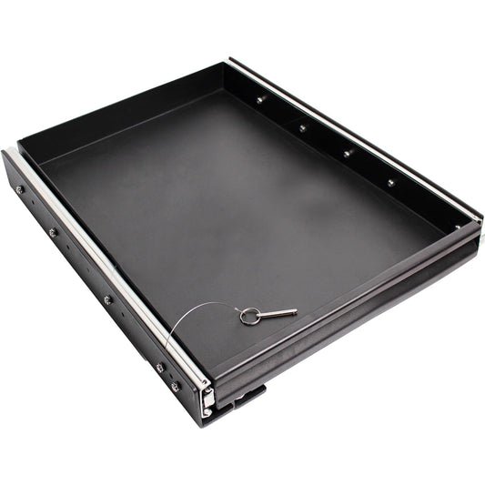 Heavy Duty Steel Sliding Battery Tray,Generator Slide Out Tray for RV, Universal RV Storage Rack for Tools and Outdoor Gear (14"x24"x2.7")