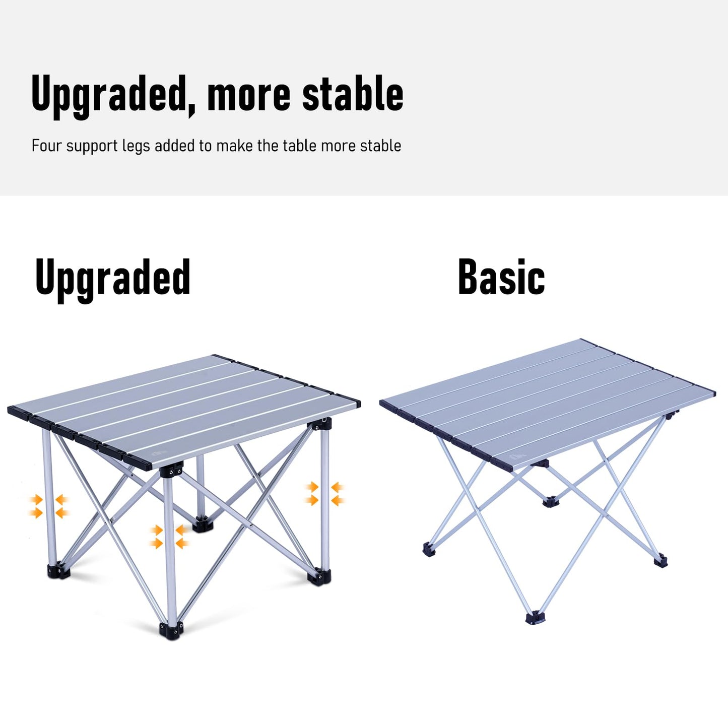 iClimb 1 Light Folding Table and 1 Ultralight Anti-Sinking Folding Chair Bundle for Adults Outdoor Camping Beach Concert