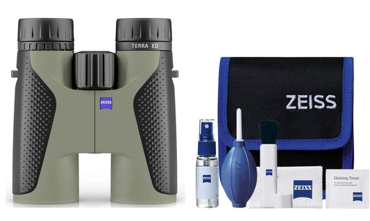 Zeiss 10x42 Terra ED Binoculars & Cleaning Kit Combo (Velvet Green)