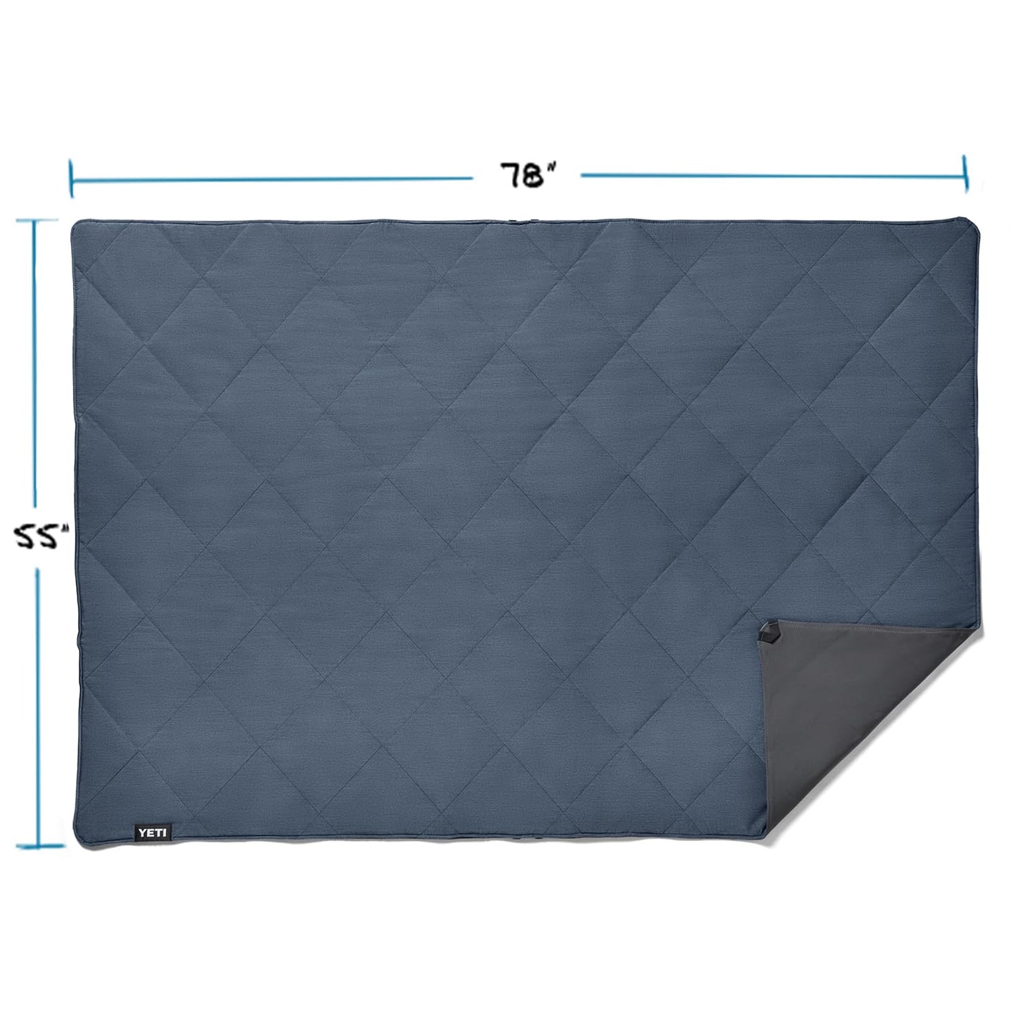 YETI Lowlands Blanket, Multi-Use Blanket with Travel Bag, Navy