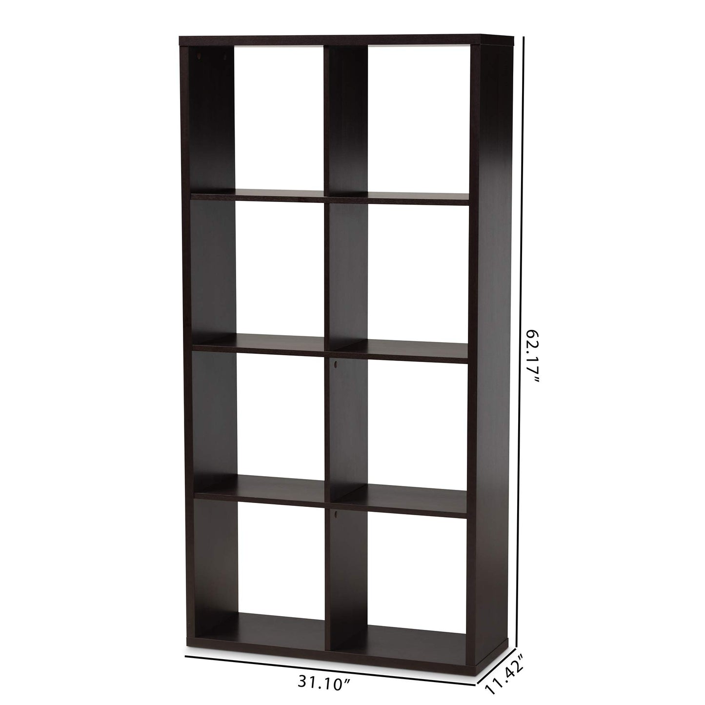 Baxton Studio Multipurpose Shelving and Cabinets, One Size, Dark Brown