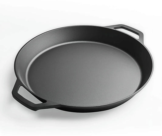 20-inch Pre-Seasoned Cast Iron Skillet - Dual Assist Handles - Nitrided Rust-Proof - For Oven, Stovetop, Grill & Campfire