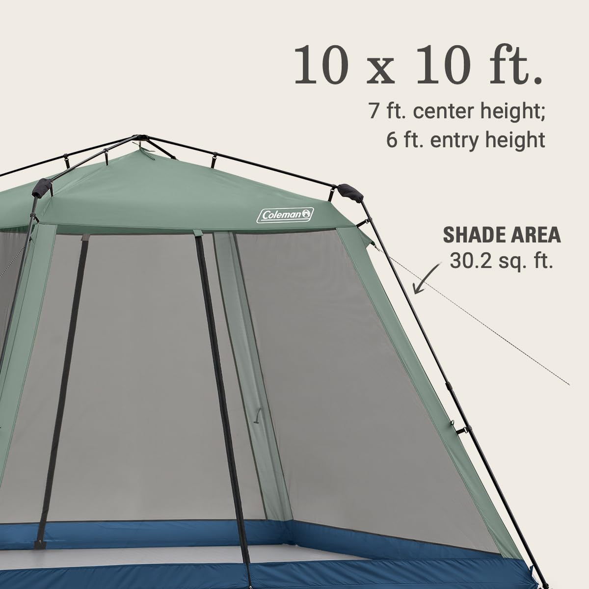 Coleman Skylodge Portable Screenhouse with 1-Minute Setup, Screened Gazebo for Bug-Free Lounging, Outdoor Sun Shade for Picnic, Events, Parties, Camping, & More