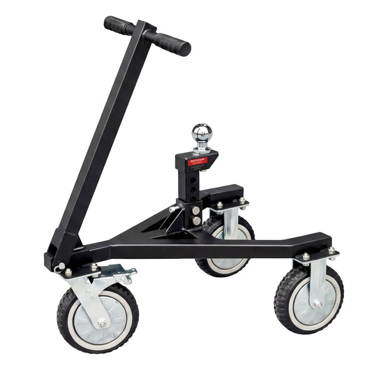 BESTOCEAN Trailer Dolly, 3500 lb Tongue Weight Capacity, Heavy Duty Trailer Mover Dolly with 2 inch Ball, Angle Adjustable, 8'' PU Swivel Wheels with Brakes, for RV, Boat, Camper & Utility Trailers