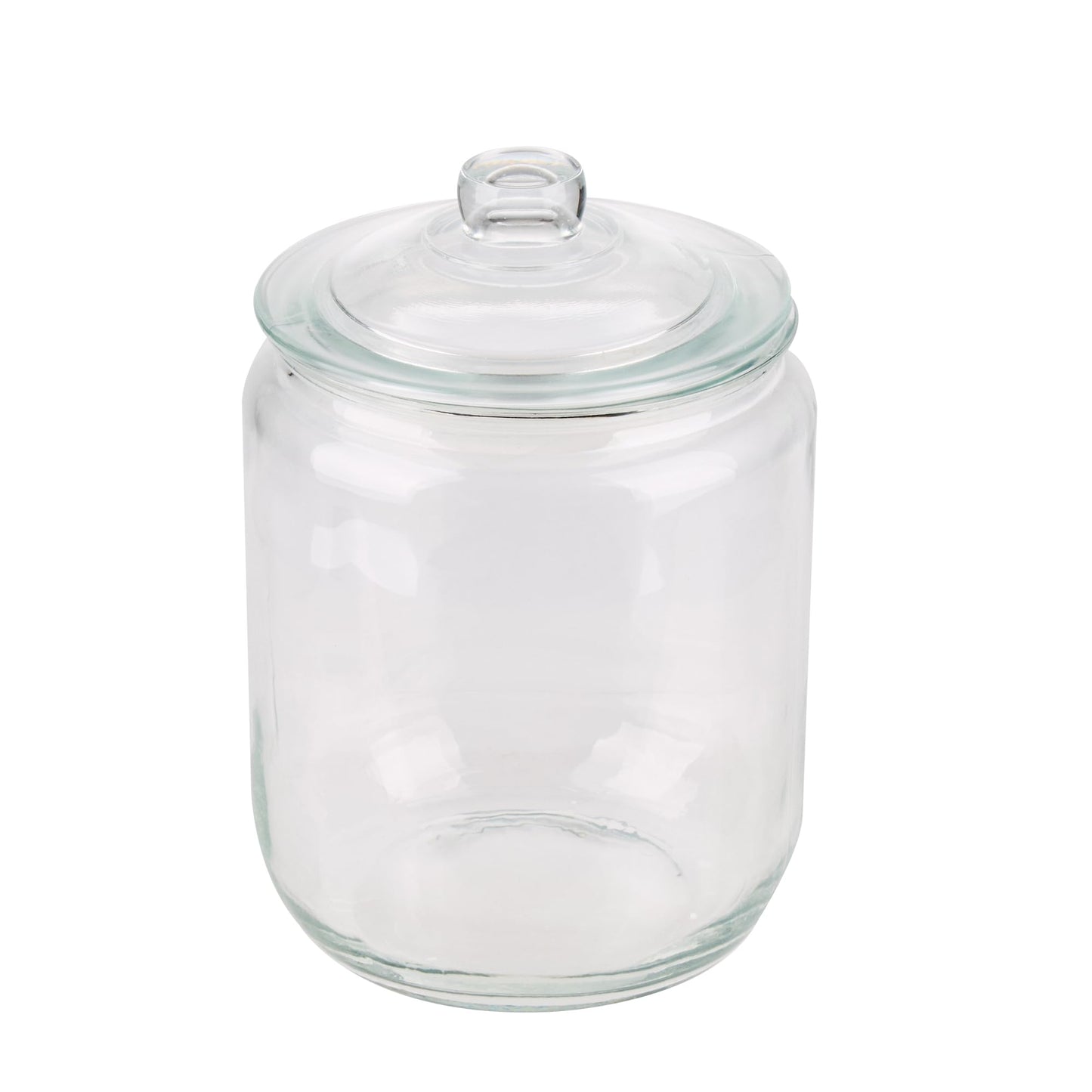 Restaurantware Glass Jar - 4 Count - Vetri 2 Gallon Glass Storage Jar, With Lid, Clear, Dishwasher-Safe - Storage Container For Flour, Coffee Beans, Kitchen Organization