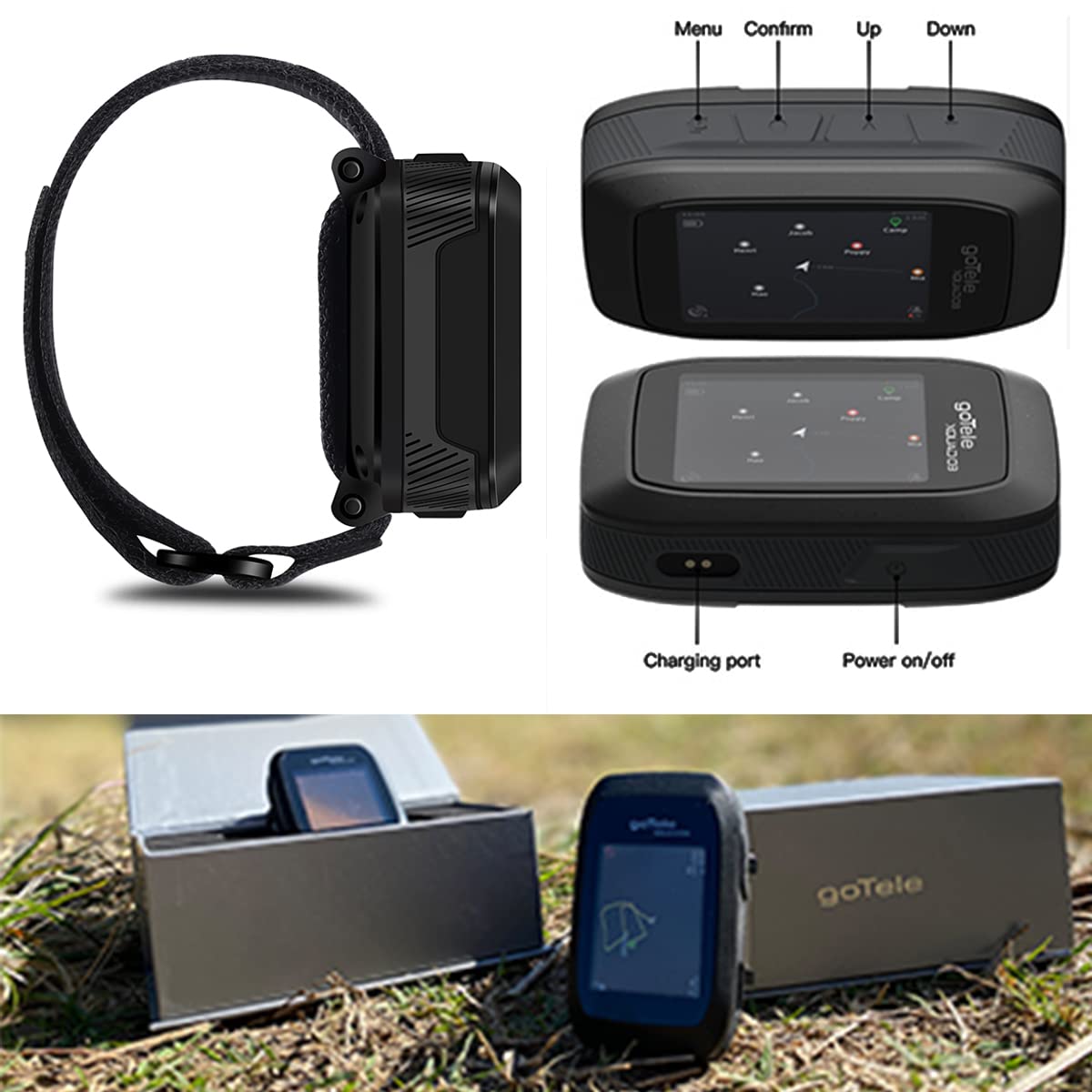 2 Packs GPS Handheld for Hiking Real Time Group Outdoor Exploring Tracking Communication Device Gotele Xquad 03 Off Grid Tracker No Network Required