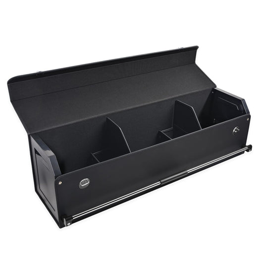 SUV Trunk Organizers, Leather Car Trunk Storage Organizer with Lid & Push-pull Handle, Large Capacity Waterproof Cargo Storage Box for SUVs Sedans Vans (39.7 x 11.4 x 12.2in)