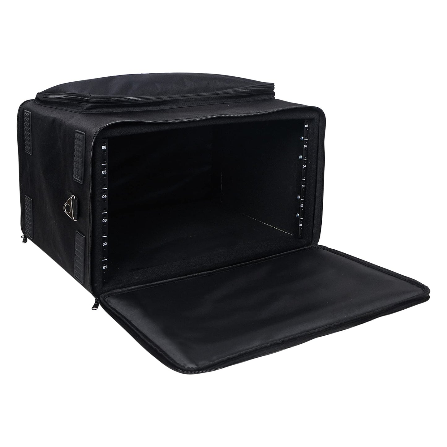 Sound Town Portable 6U Rack Bag, Soft Rack Case with 14" Rackable Depth, Plywood Rack Frame, Shoulder Strap, Accessory Pocket (STRB-616B)