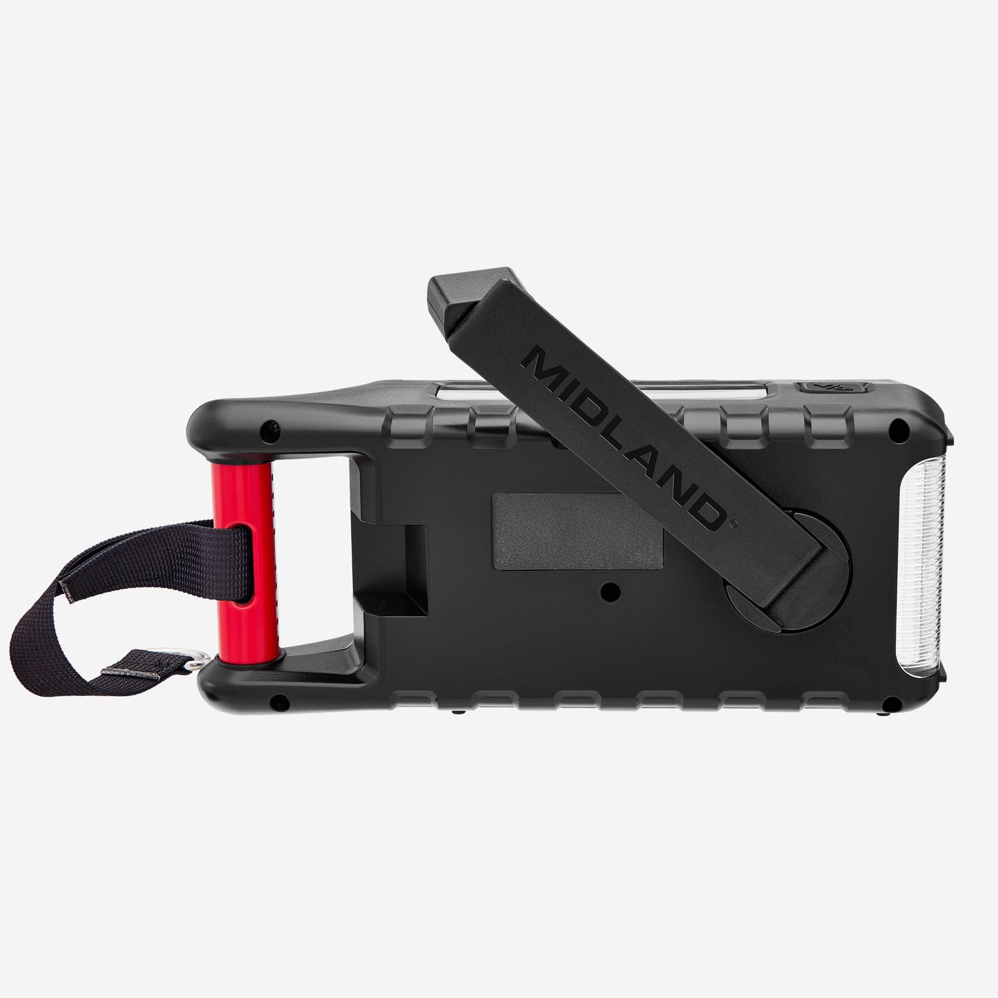 Midland - ER310PRO, Portable Emergency Bluetooth Weather AM/FM Radio with 10,000 mAh Power Bank - Multiple Power Sources, SOS Flashlight, Ultrasonic Rescue Dog Siren, & NOAA Weather (Red/Black)