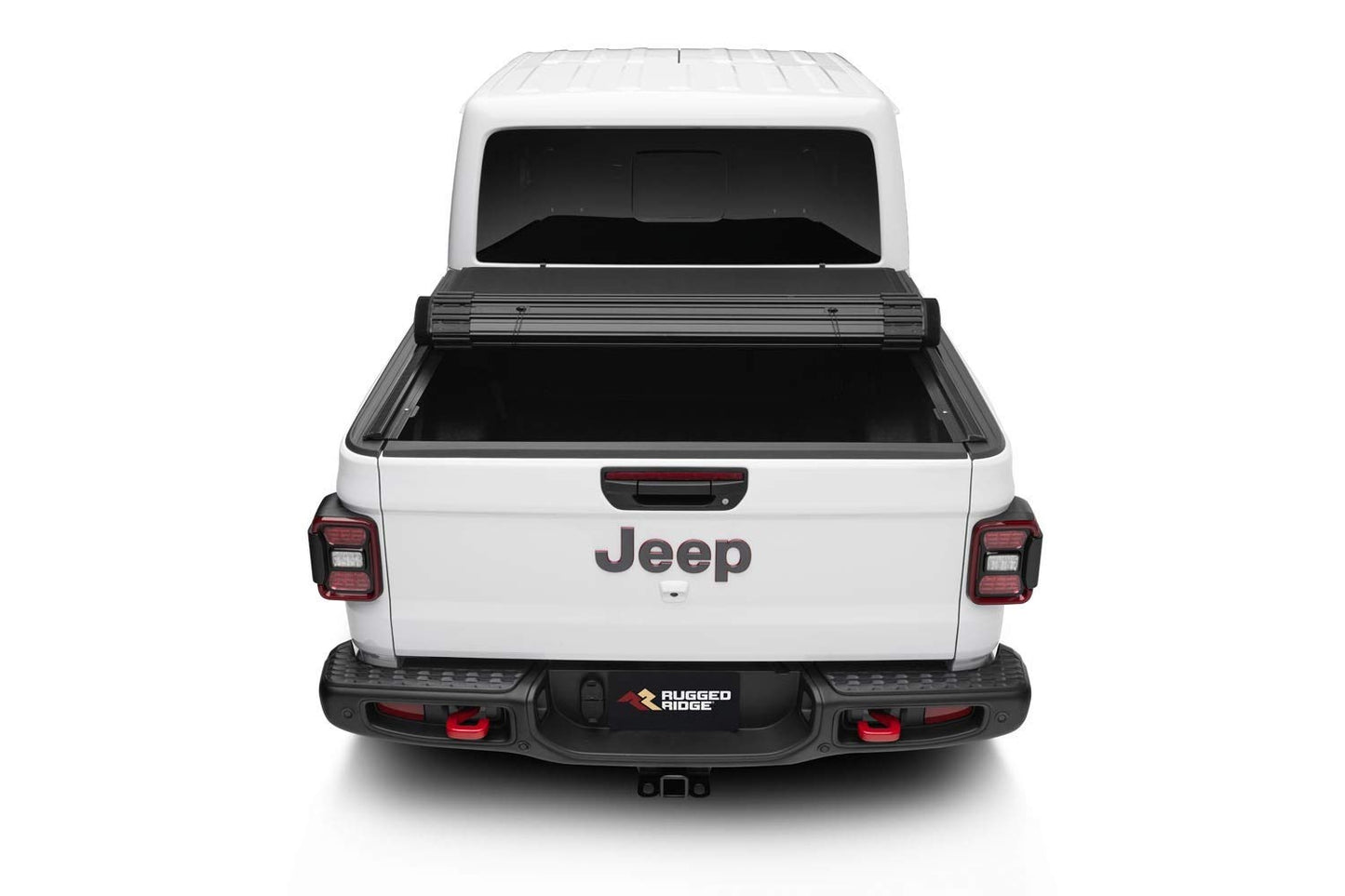 Rugged Ridge Armis Hard Rolling Tonneau Cover for Jeep Gladiator JT | Weather Resistant, Full Bed Access | 13550.23 | Fits 2020-2025 Jeep Gladiator JT with or without Trail Rails