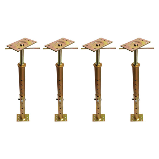 ZANURA 19.7"-35.8" Adjustable House Floor Wall Jack Post Pole Rod Fit for Leveling Lifting Framing Basement Crawlspace Beam Roof, 4 Pack