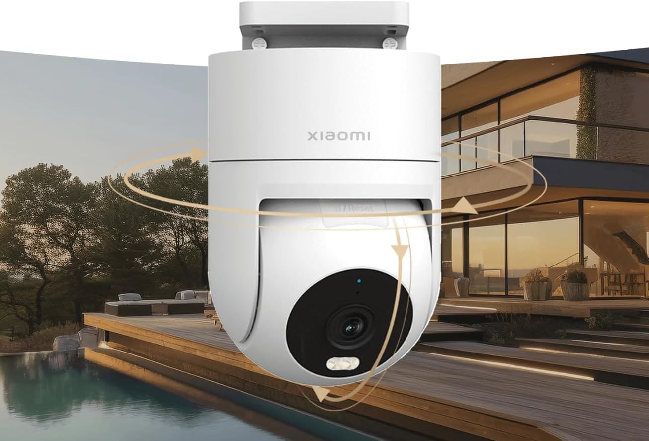 XIAOMI Outdoor Camera CW300 WI-FI + Wired RJ45 US Specs 2.5K Ultra, 4MP, Smart Full-Color Night Vision, Bidirectional Gimbal Movement, IP66 Water and dust Resistant AI Human Tracking