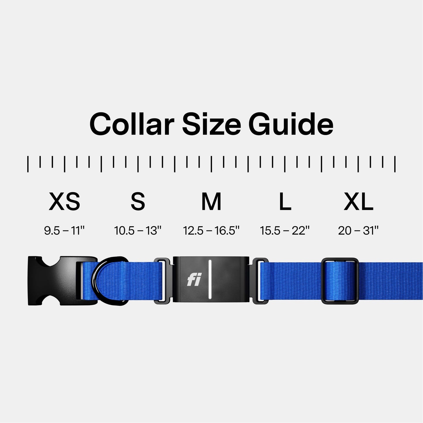 Fi New Series 3+ Smart Dog Tracker Collar [6 Month Membership Included] GPS Tracker for Dogs with Health & Behavior Monitoring, Escape Alerts, Waterproof, LED, Apple Watch Compatible (Blue, X-Large)