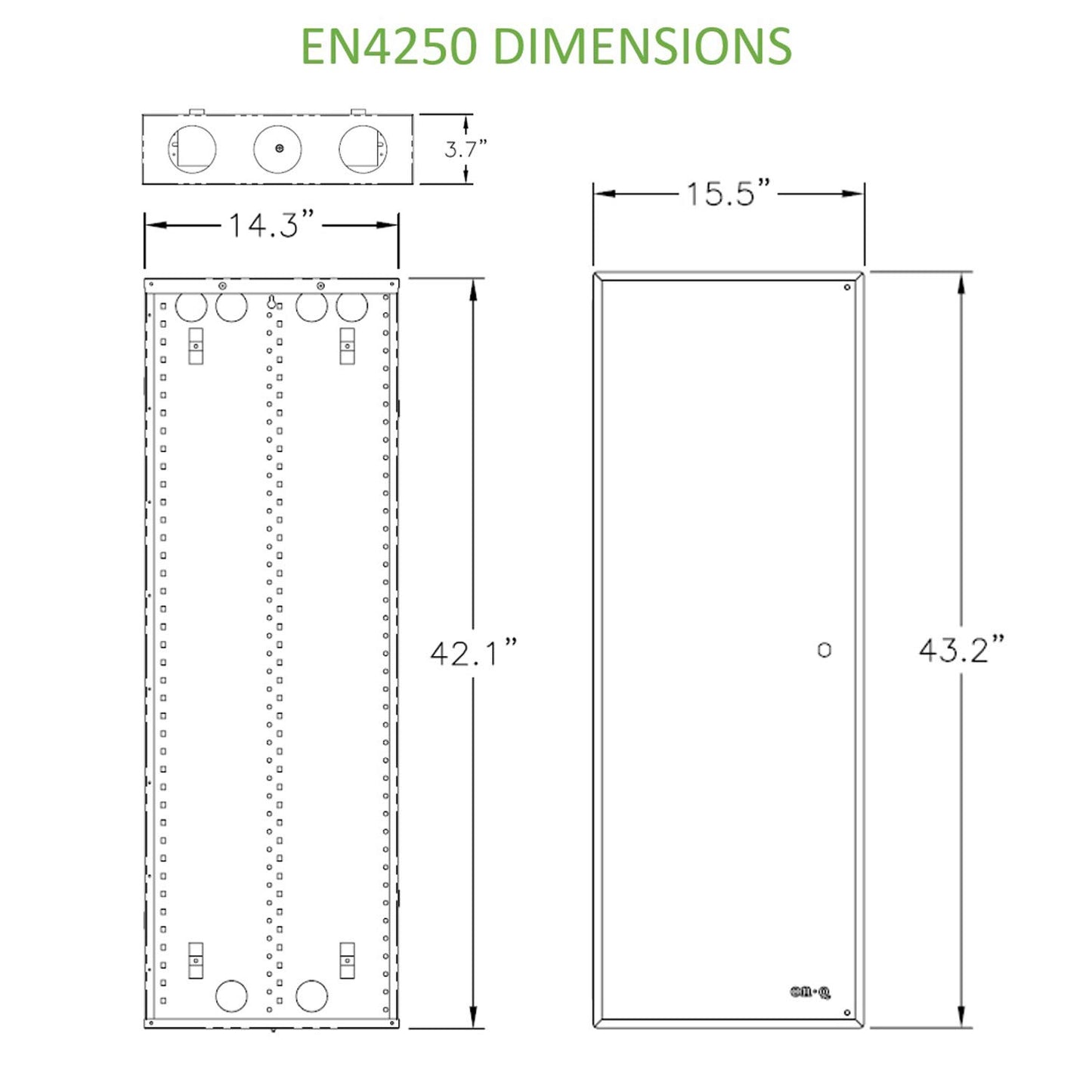 Legrand - OnQ Structured Media Enclosure with Hinged Door, 42 Inch Metal Media Box, EN4250 & Legrand - OnQ Cable Management Clips, No Tools to Install Wall Cable Management, AC103520, 20 Pack