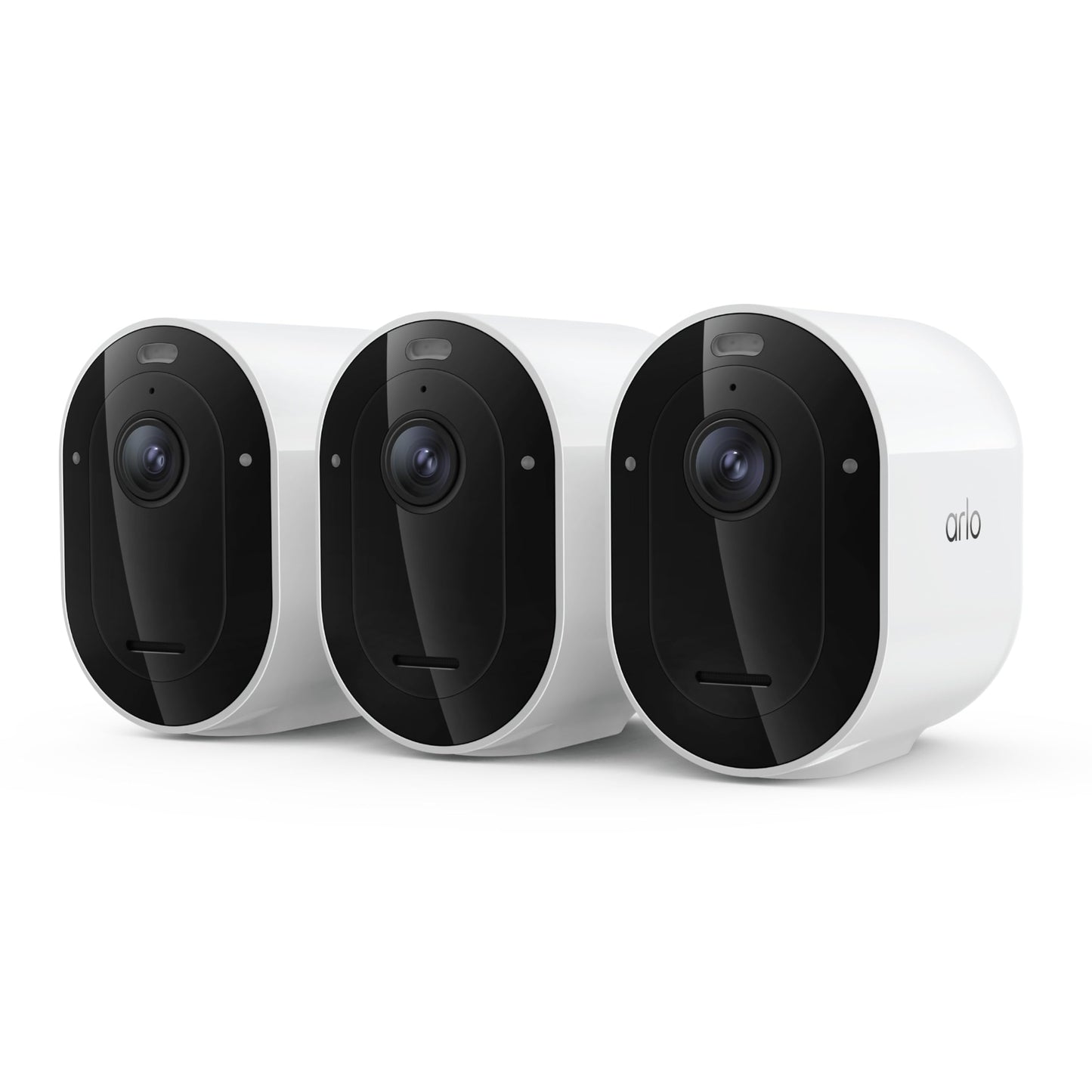 Arlo Pro Security Camera 2K HDR (6th Gen, 2025 Release) - Wireless Outdoor Camera, Rechargeable Removeable Battery, Emergency Response, 1-Month Trial of Secure Plan, 3 Cam, White,Motion Alert
