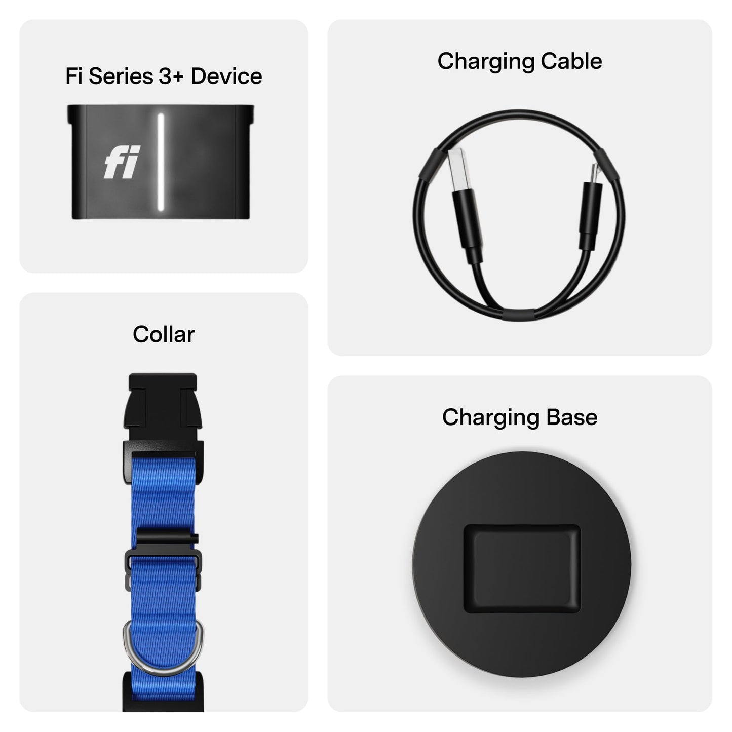Fi New Series 3+ Smart Dog Tracker Collar [6 Month Membership Included] GPS Tracker for Dogs with Health & Behavior Monitoring, Escape Alerts, Waterproof, LED, Apple Watch Compatible (Blue, X-Large)