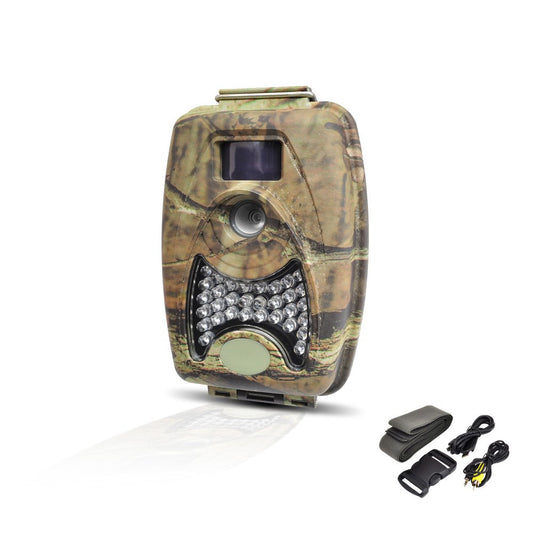 Pyle PHTCM38 Water Resistant Wild Game Trail Scouting Camera with Infrared Night Vision, Record Video, Snap Images and Invisible Flash