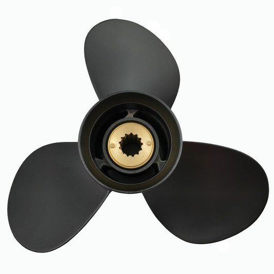 MARKGOO Propeller 10 5/8x12 Pitch RH 13 Spline Tooth with Hardware Nut Hub Kit for Mercury Mariner Outboard 25 30 35 40 45 50 55 60 70 HP HP Boat Motor Engine Parts Aluminum Prop 48-73134A45