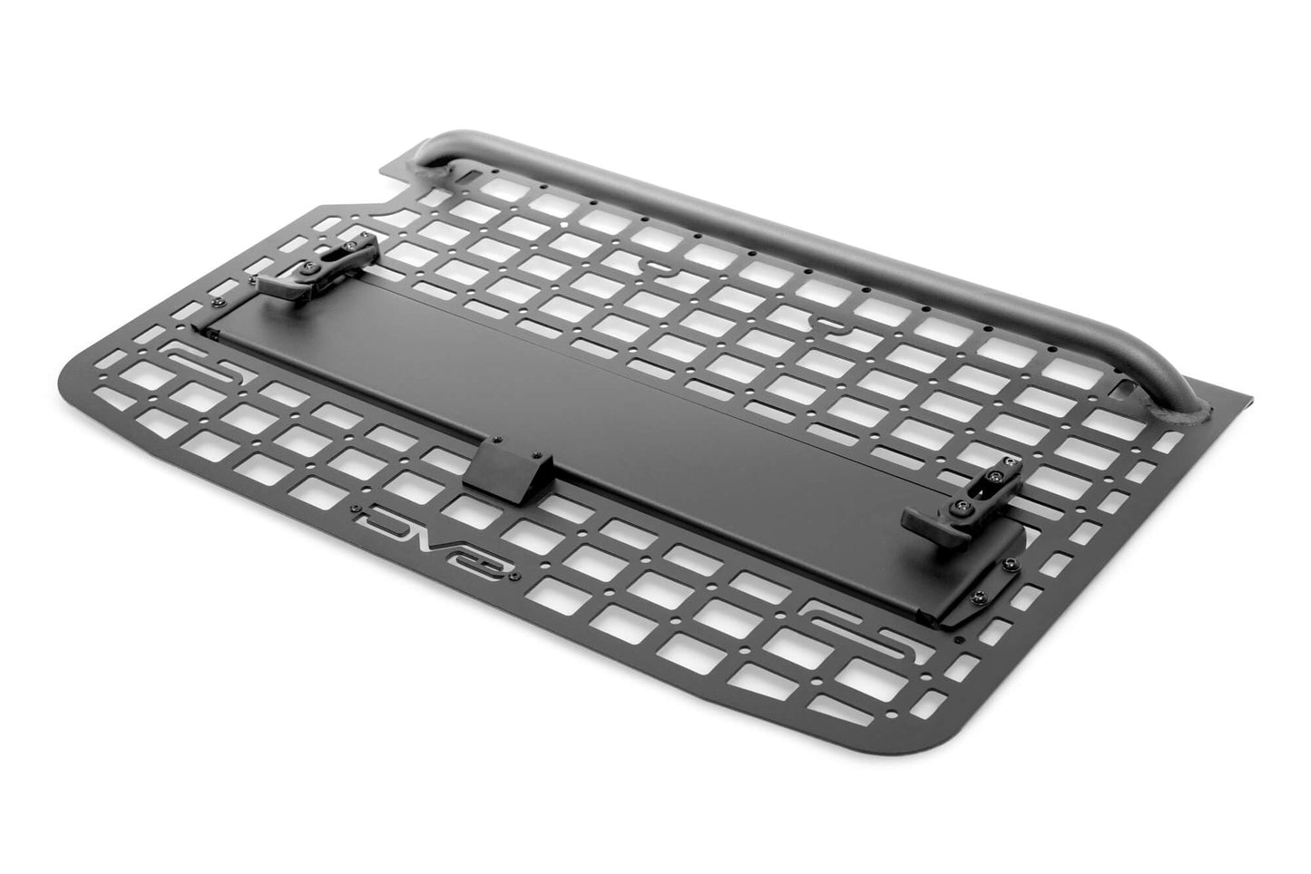 DV8 Offroad Tailgate Molle Panel for The 2021-2026 Ford Bronco | Perfect for Molle Bags, Knife Sheaths, Med Kits, Recovery Gear & More | Drop-Down Tray for Holding Drinks & Other Gear While at Camp