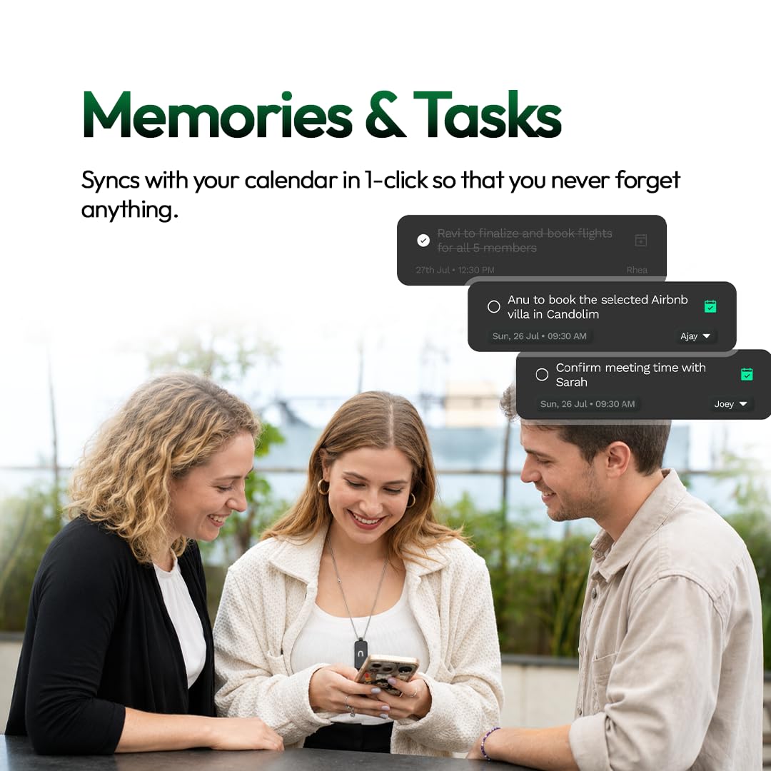 neosapien Neo 1 AI Wearable Assistant – Capture Meetings, Conversations & Ideas with AI Summaries, Action Items, Notes & Reminders - Copper