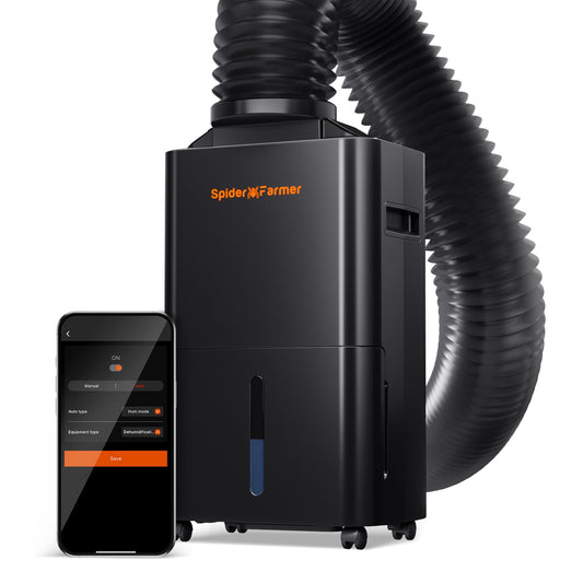 SPIDER FARMER Dehumidifier,38 Pints Plant Dehumidifier with Drain Hose,Temperature & Humidity Sensor Probe,24H Timer Function, Compressor Entfeuchter for Grow Tent,Home and Basement