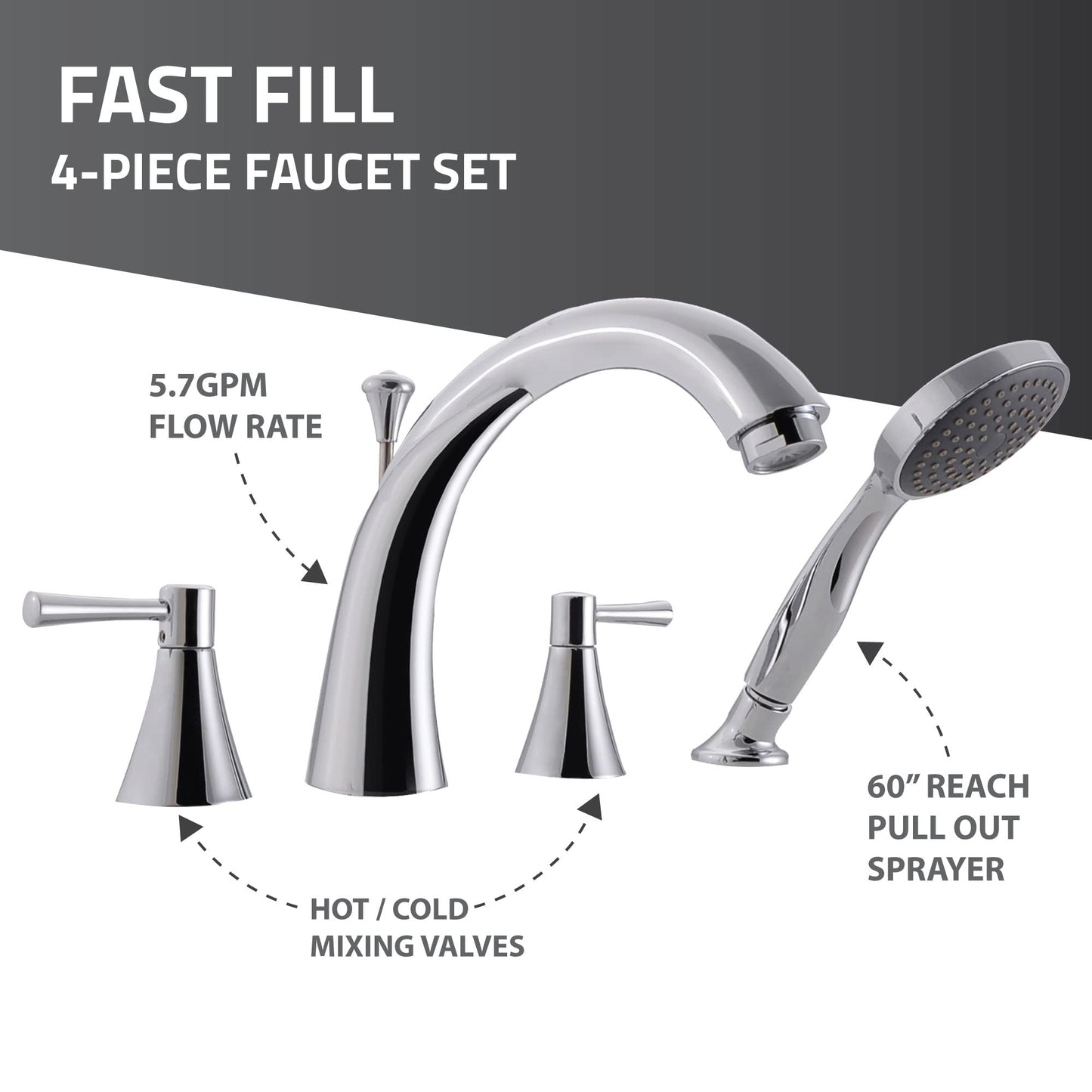 ANZZI Walk In Tub 46'' x 26" in Beige with Quick Fill Tub Filler Faucet & Handheld Shower Sprayer, Left Drain, ADA Compliant, Therapeutic, Wide Door, No Electrical Wiring - AMZ2646LBS