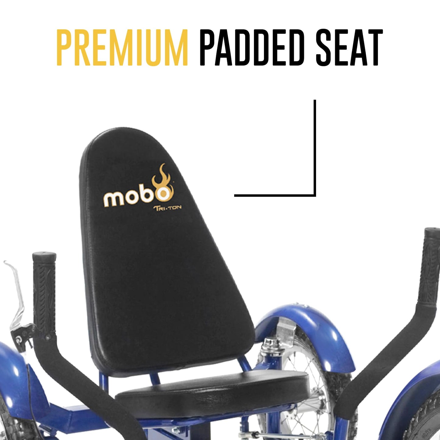 Mobo Triton Recumbent Trike. Kids 3-Wheel Bike. Youth Cruiser Tricycle