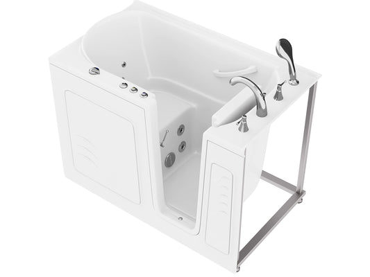 ANZZI Walk-In Tub, 30 x 53 in, Right Drain, Air & Whirlpool Jets, 110V