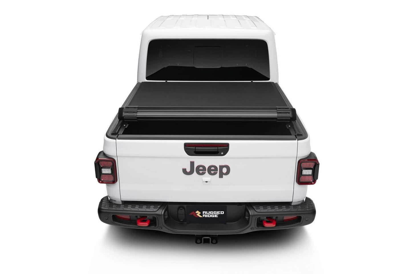 Rugged Ridge Armis Hard Rolling Tonneau Cover for Jeep Gladiator JT | Weather Resistant, Full Bed Access | 13550.23 | Fits 2020-2025 Jeep Gladiator JT with or without Trail Rails