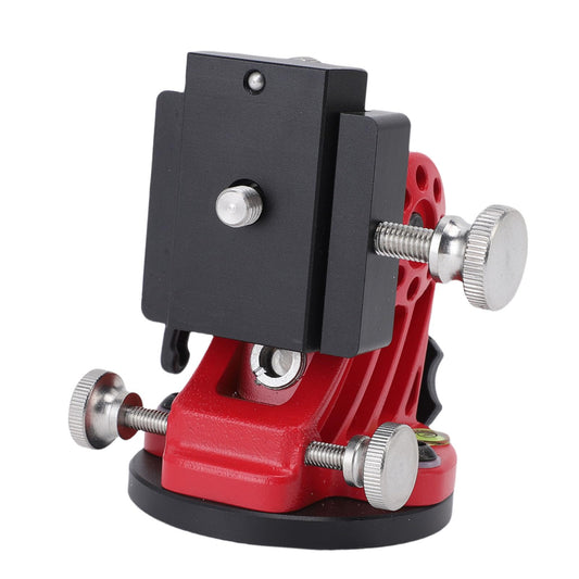 fosa Latitude Adjustment Base for Adults Astronomy, Telescope Tripod 3/8 Inch 0-90 Degree Adjustable Equatorial Mount, Equatorial Wedge Telescope Mount Latitude Base (Black Red)