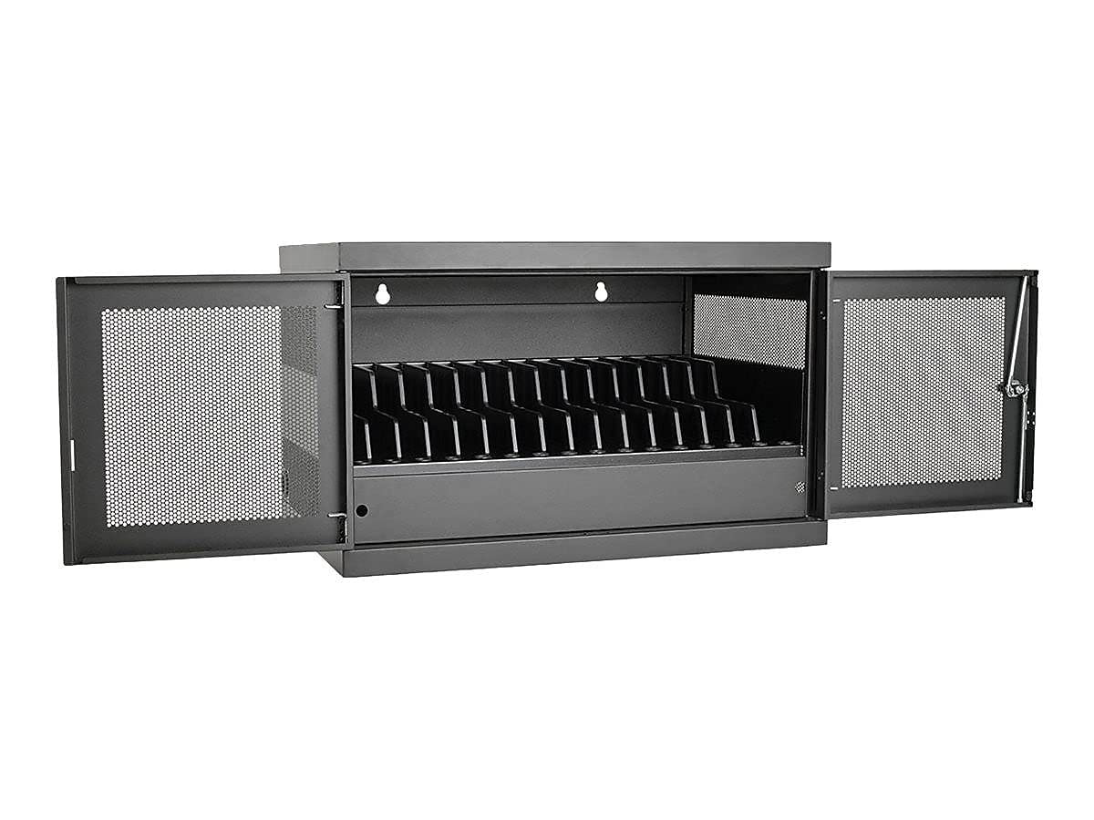 Tripp Lite 16-Port AC Charging Storage Station Cabinet for Chromebooks, Laptops & Tablets, 17" Depth, Wall Mount & Cart Options (CSC16AC), Black