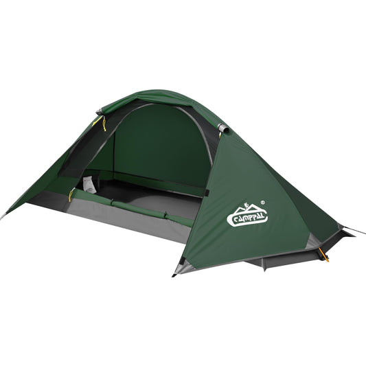 camppal 1 Person Tent for Camping Hiking Mountain Hunting Backpacking Tents 4 Season Resistance to Windproof Rainproof and Waterproof