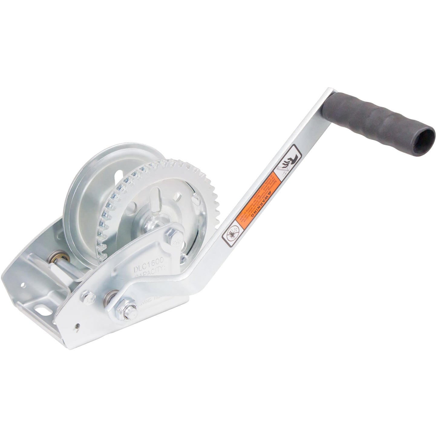 Dutton-Lainson Company - Pulling Winch (DLC1600) - Rust-Resistant for Horizontal Pulling Applications and Hauling - 1600 lb Capacity, Plated, 9-1/2" Handle, 4.4:1 Gear Ratio, No Strap - Made in USA
