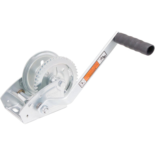 Dutton-Lainson Company - Pulling Winch (DLC1600) - Rust-Resistant for Horizontal Pulling Applications and Hauling - 1600 lb Capacity, Plated, 9-1/2" Handle, 4.4:1 Gear Ratio, No Strap - Made in USA
