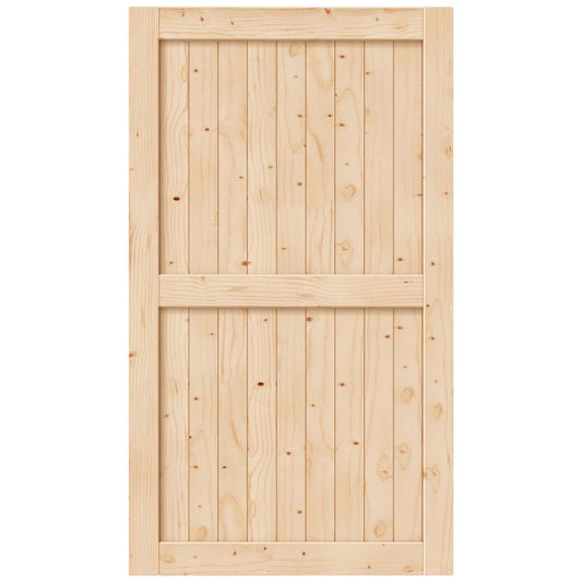 EaseLife 60in x 84in Sliding Barn Door Wood, Interior Doors, DIY Assemblely, Solid Natural Spruce Panelled Slab,Easy Install,Apply to Rooms & Storage Closet,H-Frame