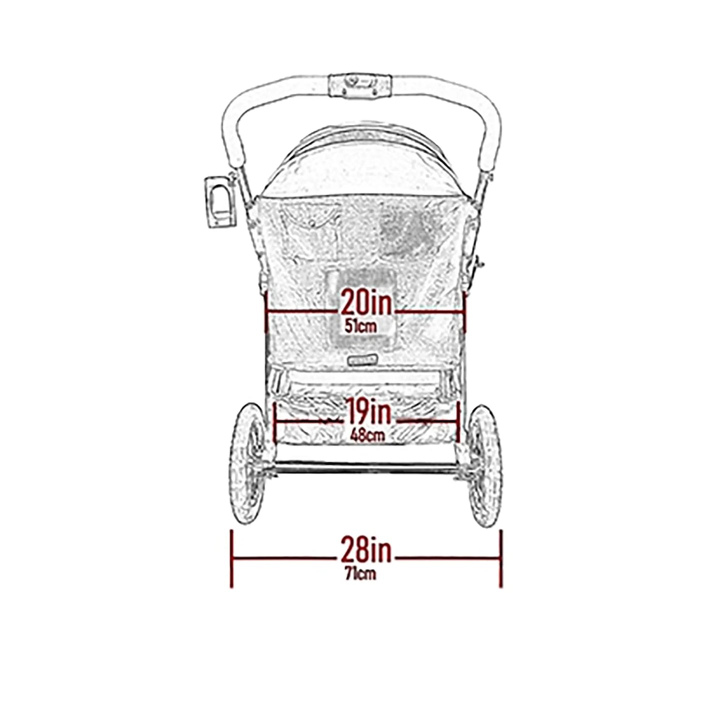 Pet Gear NO-Zip Double Pet Stroller, Zipperless Entry, for Single or Multiple Dogs/Cats, Plush Pad + Weather Cover Included, Large Gel-Filled Tires, Dark Raspberry