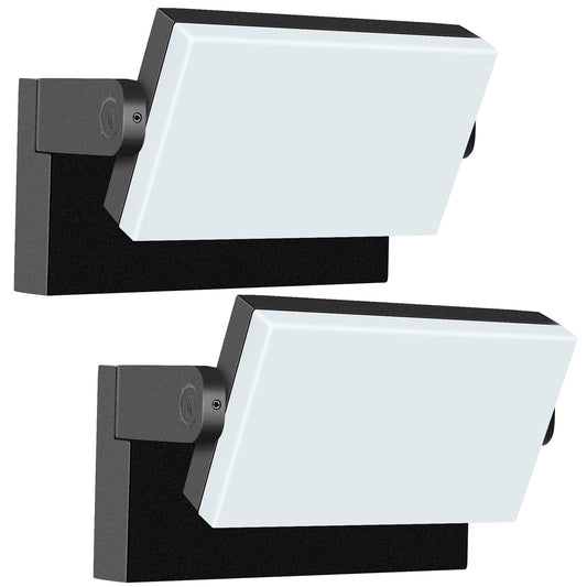 rosykite 60W LED Outdoor Wall Lights with 360°Rotation, Flood Lights Outdoor 5000K 4000K 3000K 3 Colors Changeable,Outside Sconce Security Lights for Garage Barn Front Porch
