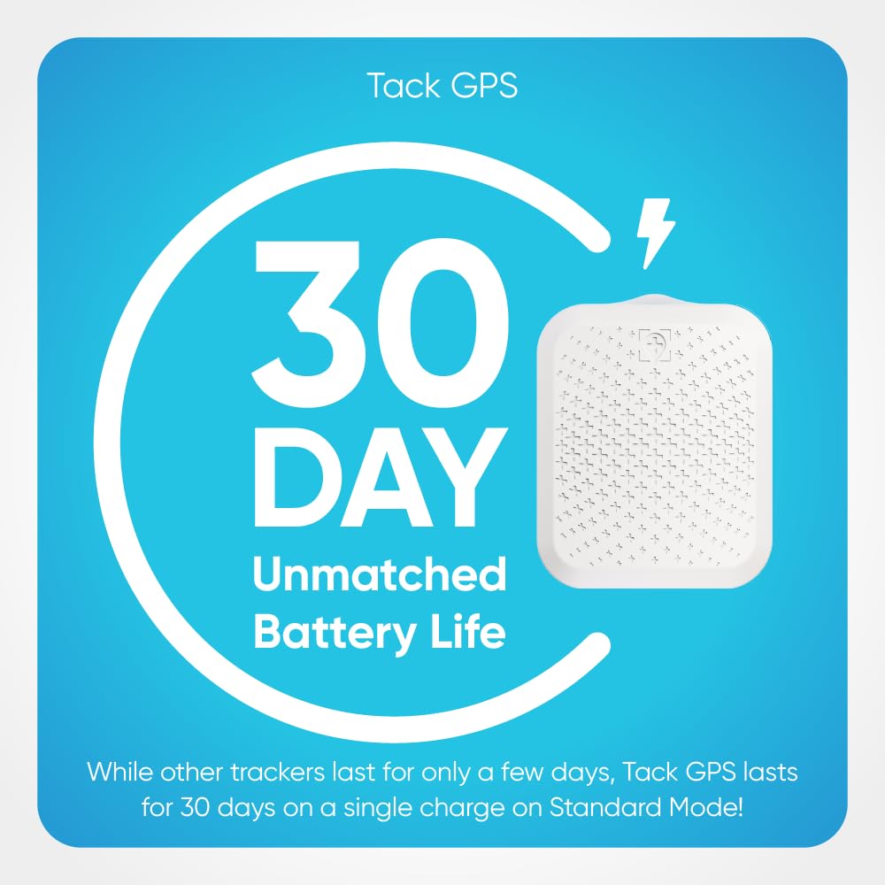 Tack GPS Plus Care Bundle with Lowest Monthly fee + 30 Days Battery Life. Fall Detection + SOS Alerts + Indoor Elevation Finder - for Kids, Elderly, Autism, Alzheimer, Dementia, Special Needs