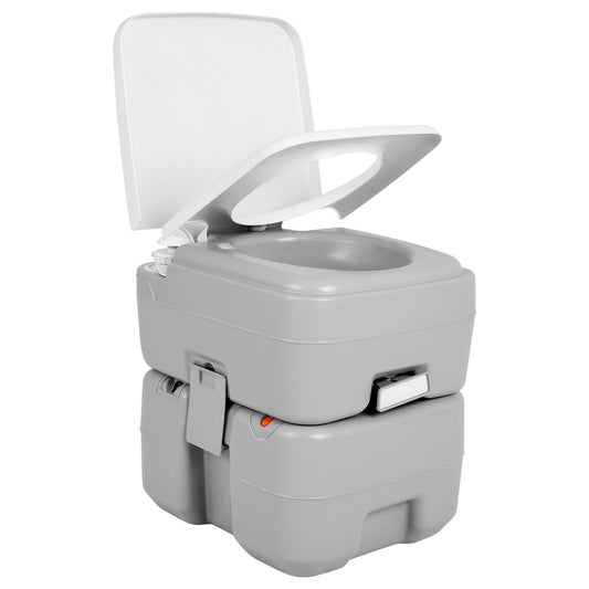 YITAMOTOR Portable Toilet for Camping, Porta Potty Toilet with 5.3 Gal Waste Tank & 2.6 Gal Flush Tank, Bag, Sprayer, T-type Outlet, Level indicator, Anti-Leak Odor-Sealing Slide Valve for RV Outdoors