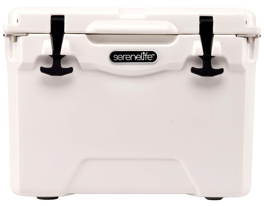 SereneLife Ultra-Tough 25 Quart Rotomolded Cooler Box, Holds Upto 36 Cans, Keeps Ice Up to 5 Days, Heavy-Duty Insulated Portable Ice Chest Box, Ideal for Travel, Camping, Beach, and Outdoor Adventures