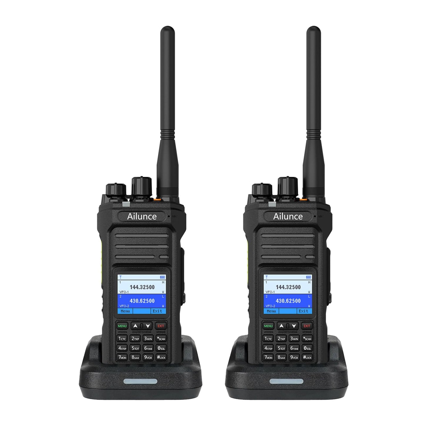 Retevis Ailunce HA1UV Ham Radio Handheld, Upgrade Chirp, Dual Band Radio with Cable,IP67 Waterproof, USB-C, 2800mAh, NOAA, Emergency Alarm, Long Range Handheld Transceiver for Hunting, Camping(2 Pack)