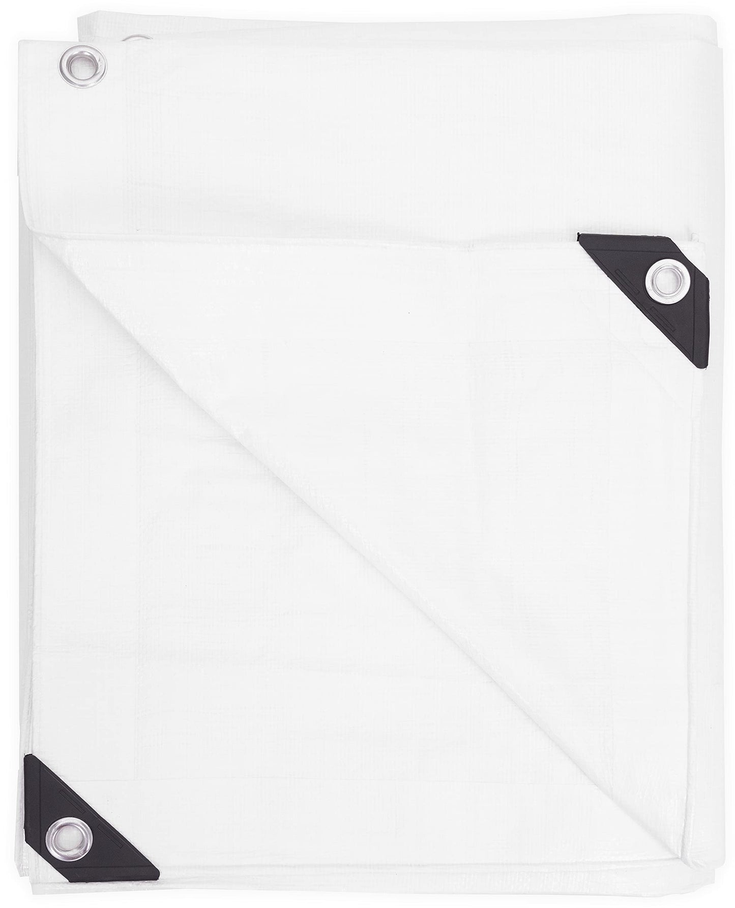Kotap 24 x 30 Ft. Heavy-Duty Protection/Coverage Tarp, Superior Weave for Greater Longevity 8-mil, Multi-Use, Waterproof, White, 1-Pack (TRW-2430)